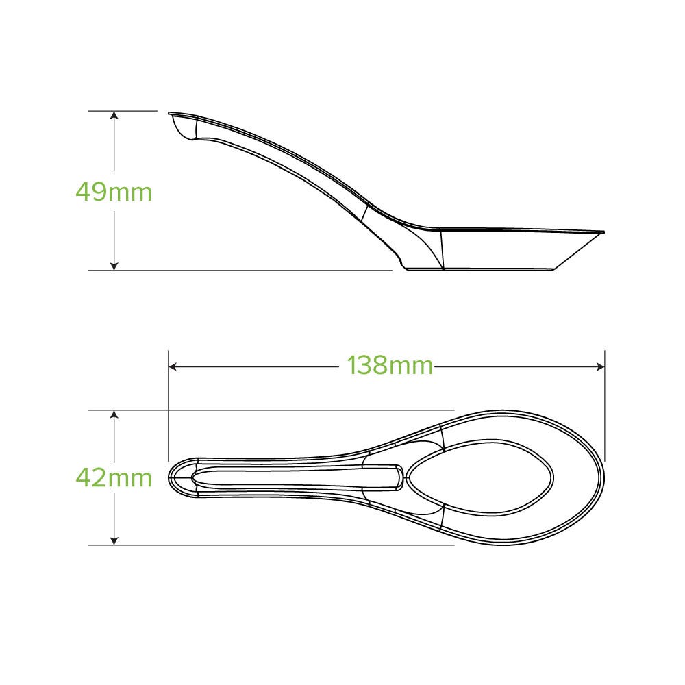14cm Plant Fibre Chinese Soup Spoon - Image 3