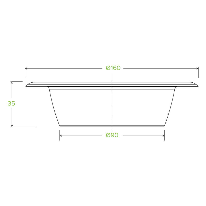 390ml / 12oz White Plant Fibre Bowl