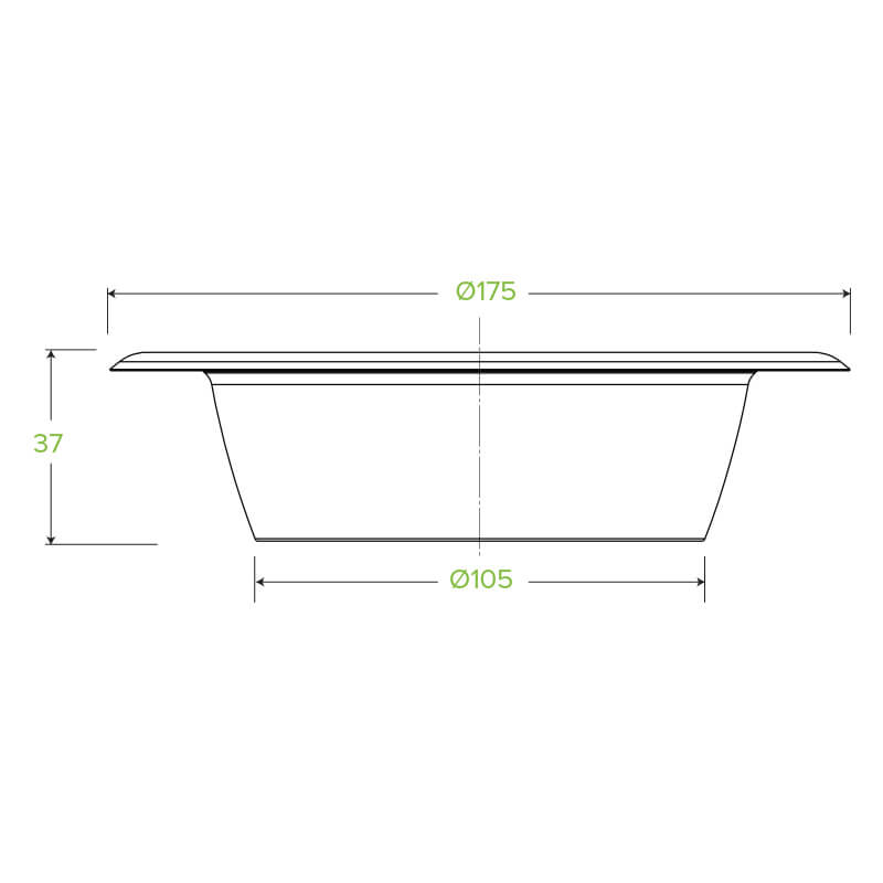 470ml / 16oz White Plant Fibre BioBowl