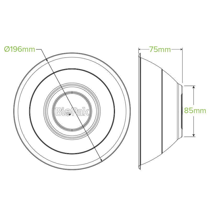 1,180ml / 40oz Natural Plant Fibre BioBowl