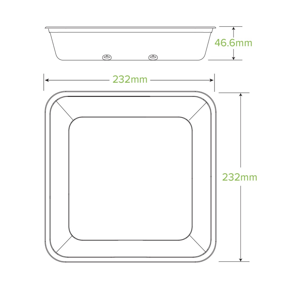 1,750ml Large Natural Plant Fibre Takeaway Base - Image 3