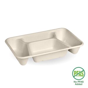 4-Compartment Natural Plant Fibre Takeaway Base