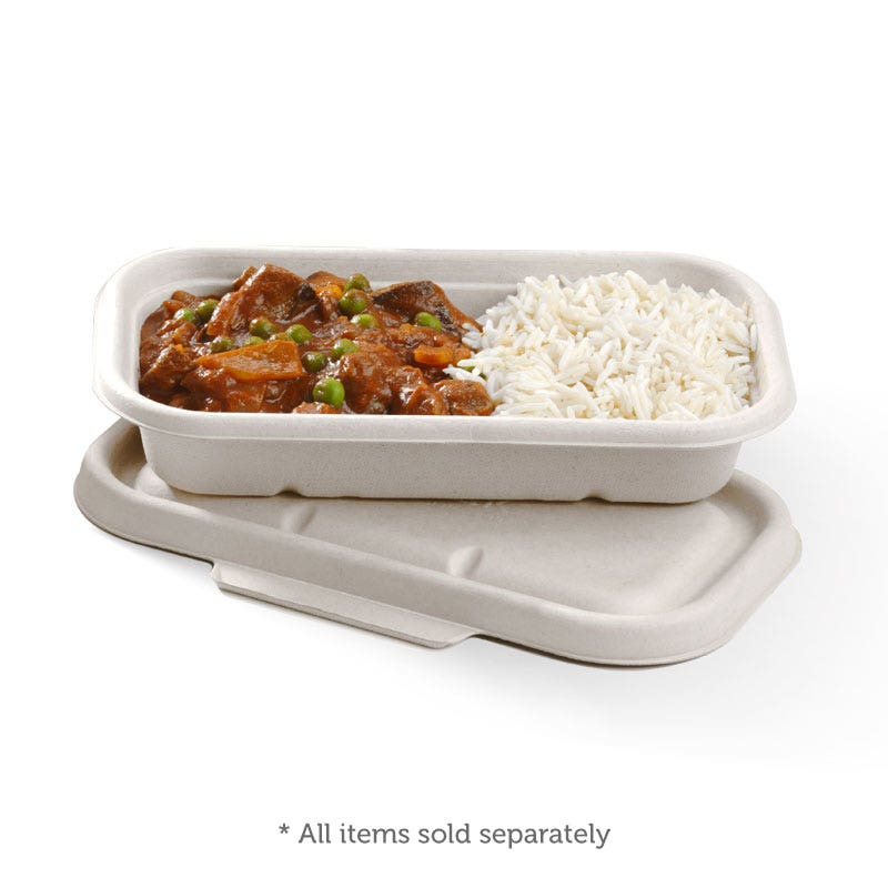 750ml White Plant Fibre Takeaway Base - Image 3