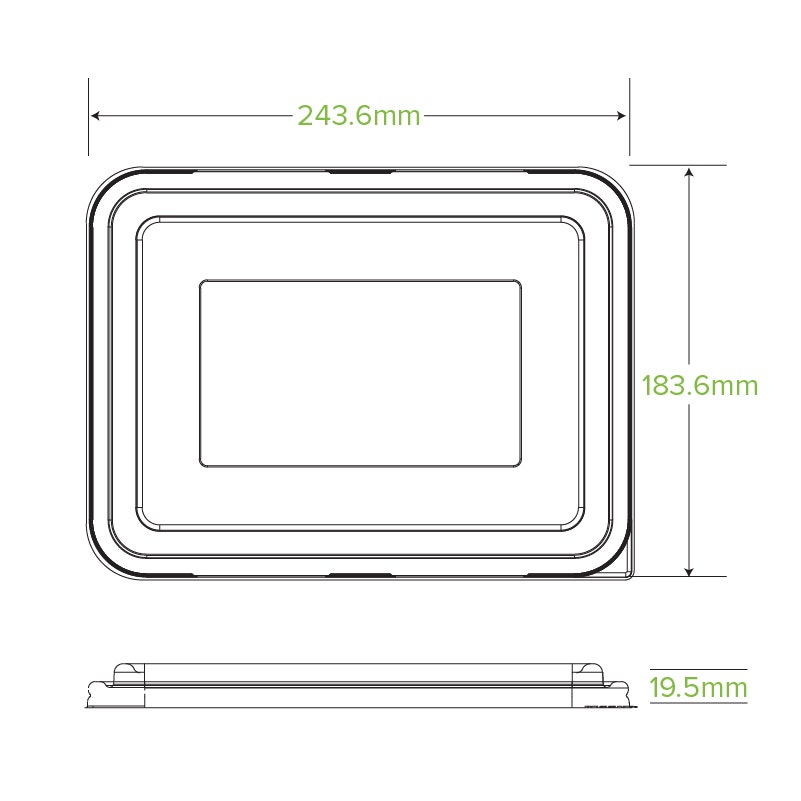 2 & 3-Compartment Clear RPET Takeaway Lid