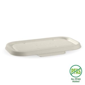 750 & 1,000ml White Plant Fibre Takeaway Lid