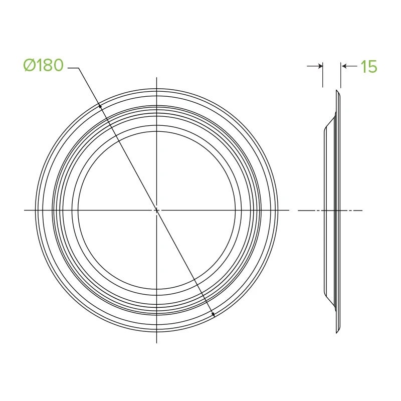 18cm / 7" Round Plant Fibre Plate - Image 3