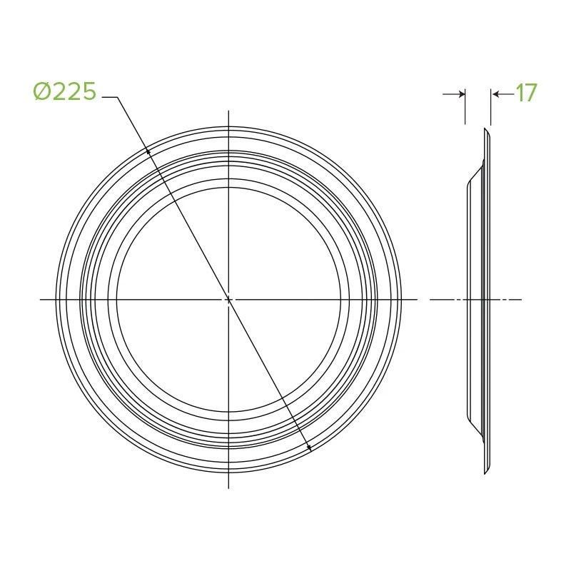 23cm / 9" Round Plant Fibre Plates - Image 3