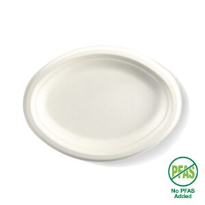 26x19cm / 10.25x7.75" Oval Plant Fibre Plate