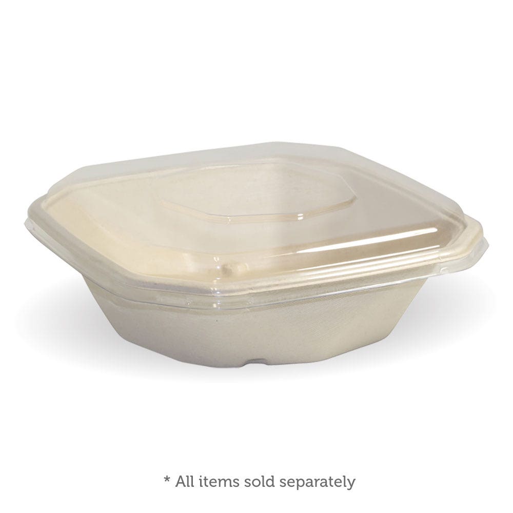 500 & 750ml Clear RPET Octa Takeaway Lid - Image 3