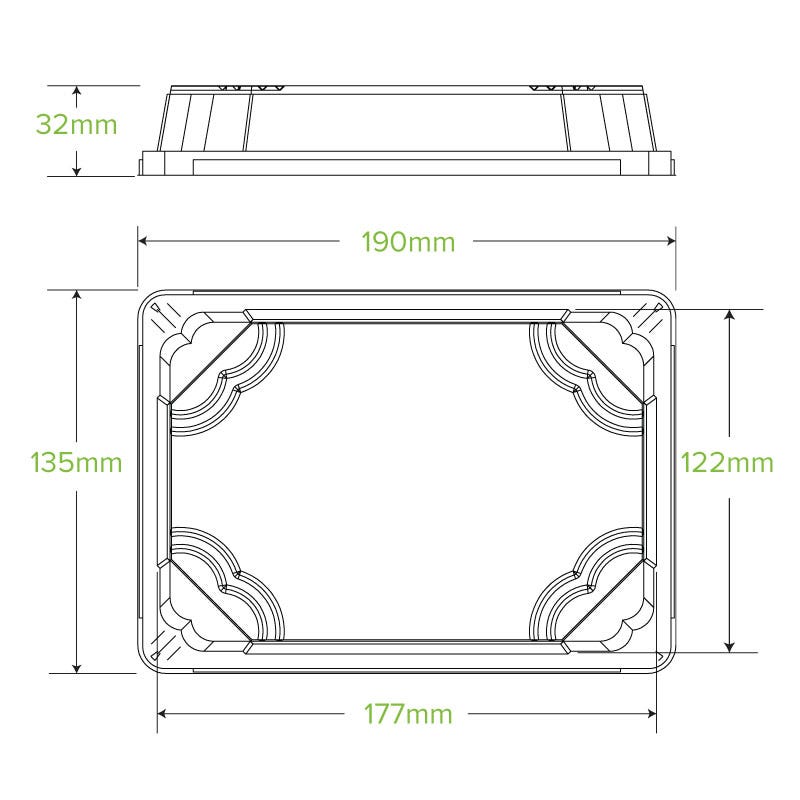 Medium PLA Sushi Tray Lid - Image 3