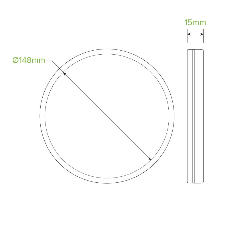 500-1,000ml Paper White BioBowl Lid