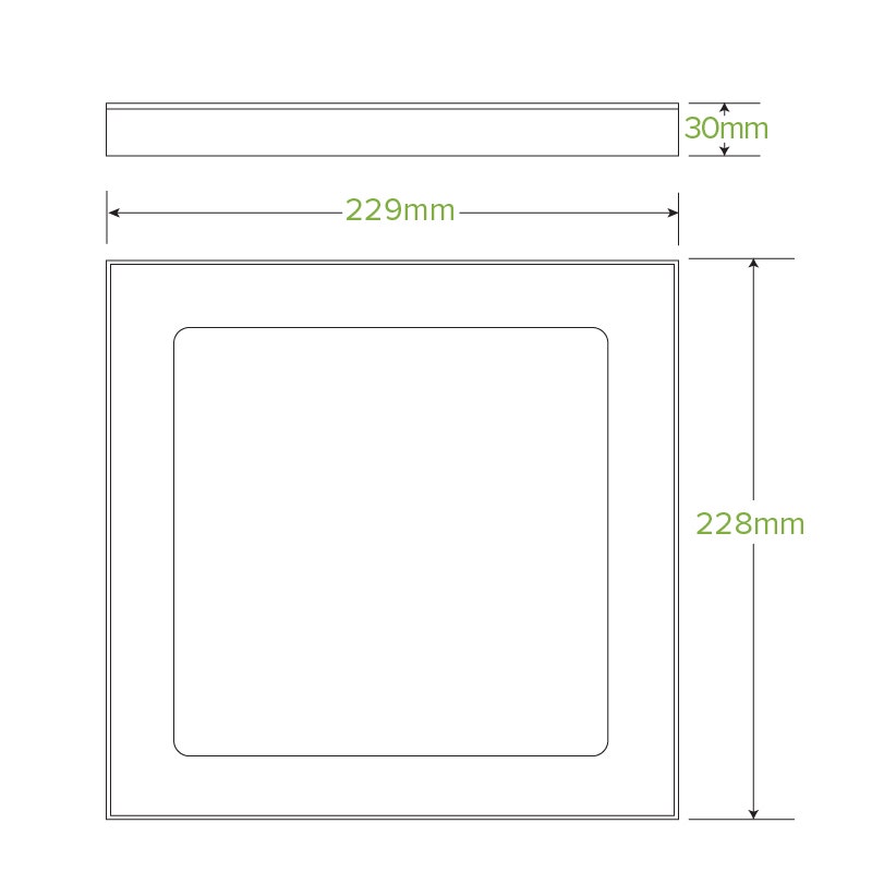 Small BioBoard Catering Tray PLA Window Lid
