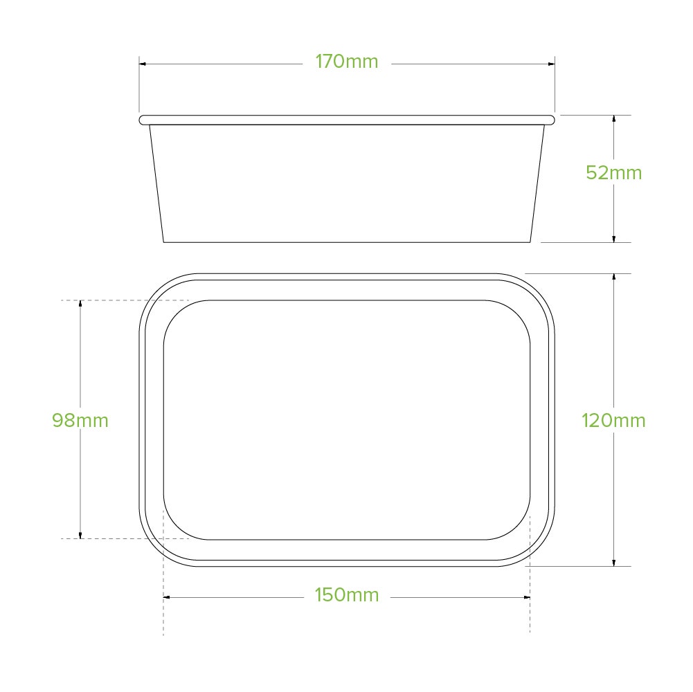 650ml Kraft BioBoard Takeaway Base