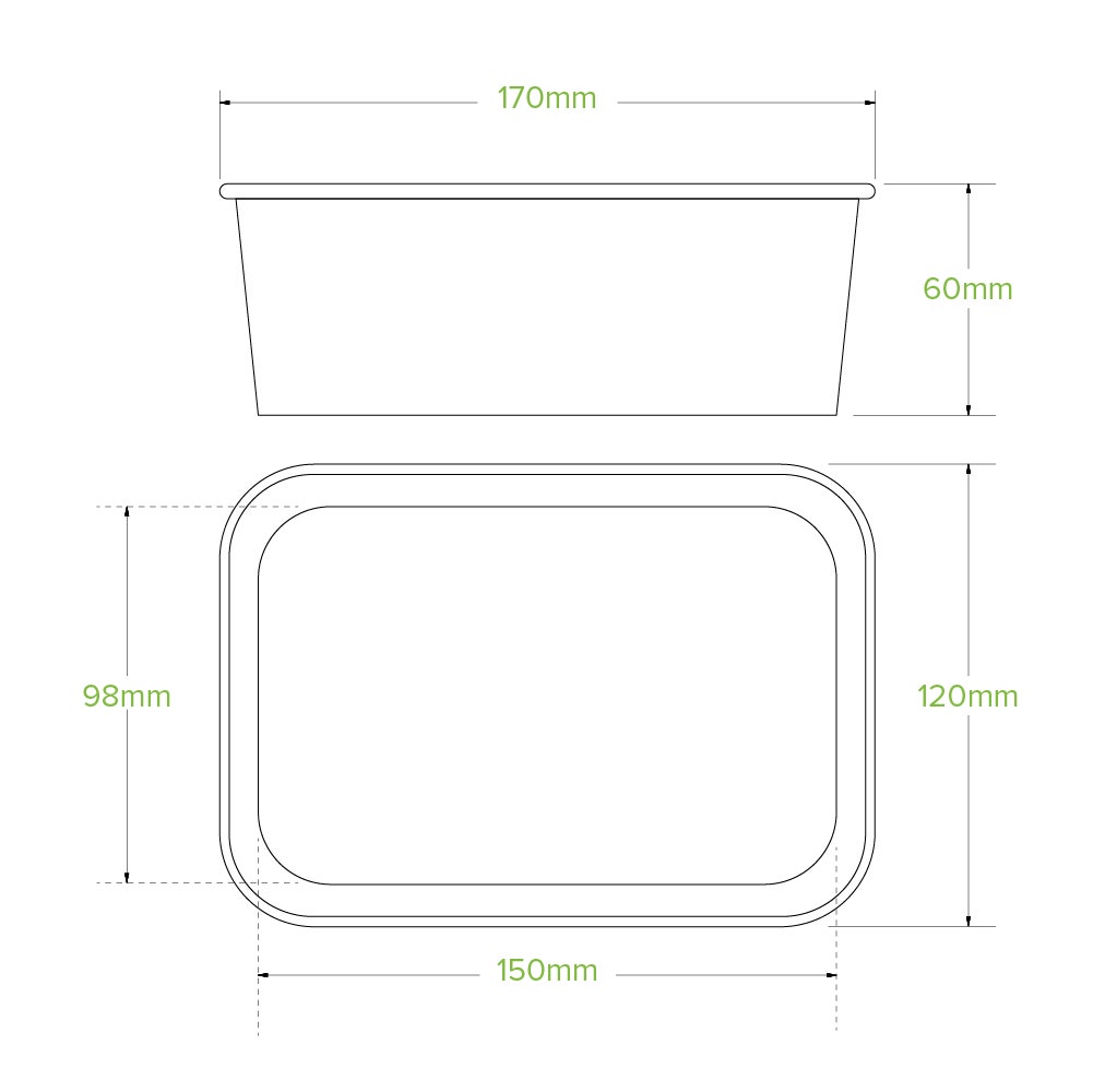 750ml Kraft BioBoard Takeaway Base