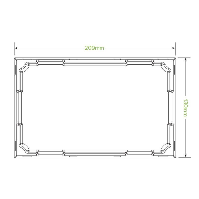 Large BioBoard Sushi Tray PET Lid