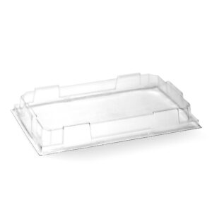 Clear rectangular PLA Sushi Tray Lid, designed for a Large Sushi Tray, shown on a white background.