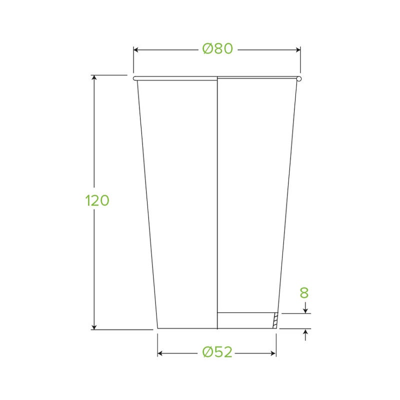 350ml / 12oz (80mm) Art Series Single Wall BioCup