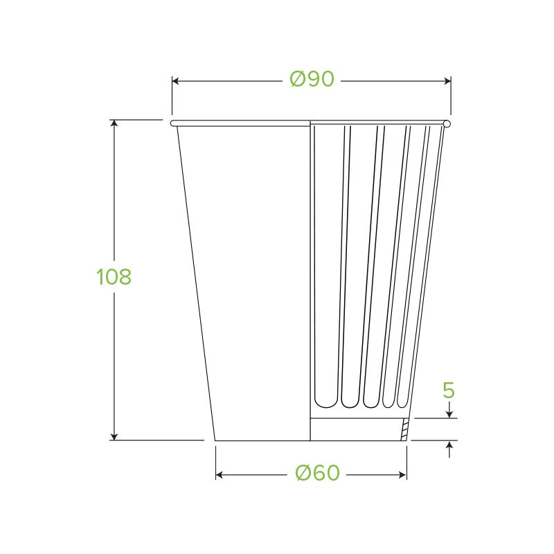390ml / 12oz (90mm) Art Series Double Wall BioCup