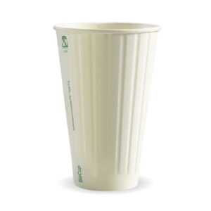460ml / 16oz (90mm) White Double Wall BioCup – SA Compliant