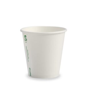 230ml / 6oz (80mm) White Single Wall BioCup – SA Compliant