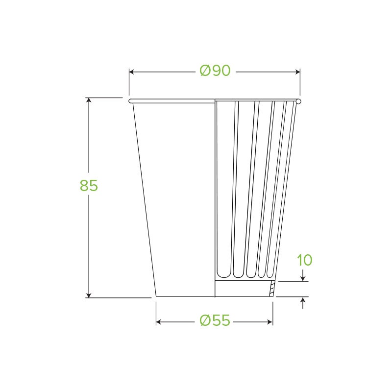 295ml / 8oz (90mm) Art Series Double Wall BioCup