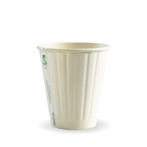 295ml / 8oz (90mm) White Double Wall BioCup – SA Compliant