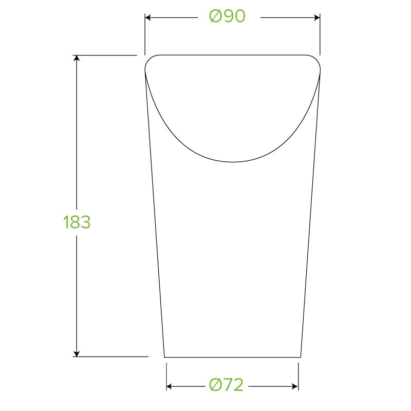Large Paper Chip BioCup