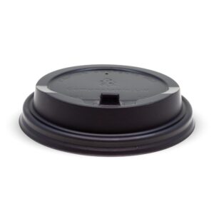 90mm Large Black Reclosable PLA BioCup Lid