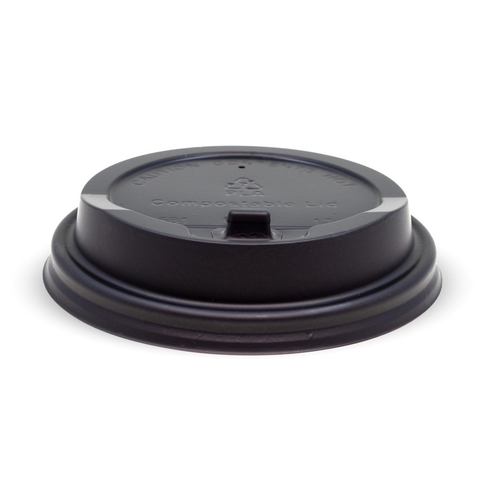 90mm Large Black Reclosable PLA BioCup Lid