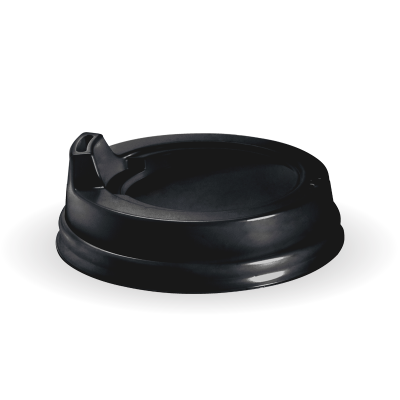 80mm Small Black PS Sipper BioCup Lid