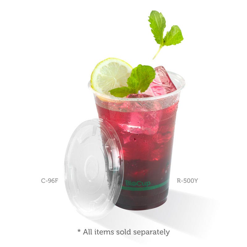 300-700ml Flat Clear BioCup Lid - Image 3