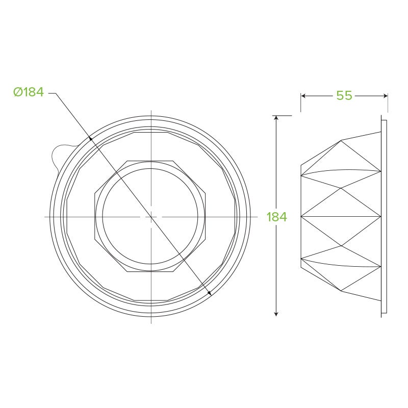 840ml / 24oz Clear Salad BioBowl - Image 3