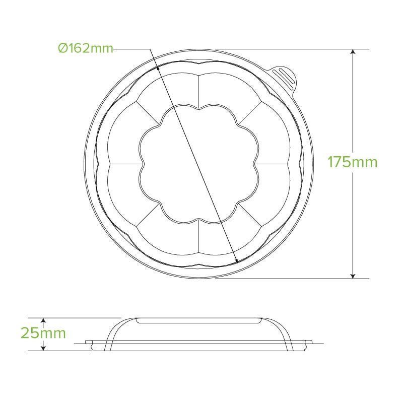 840 & 1,080ml / 24 & 32oz Clear Salad BioBowl Lid