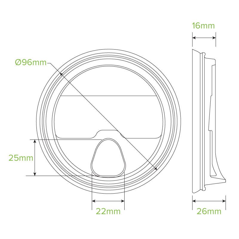 300-700ml Sipper Clear BioCup Lid - Image 3