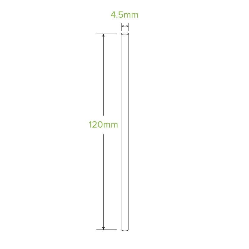 4.5mm Cocktail Green BioStraw