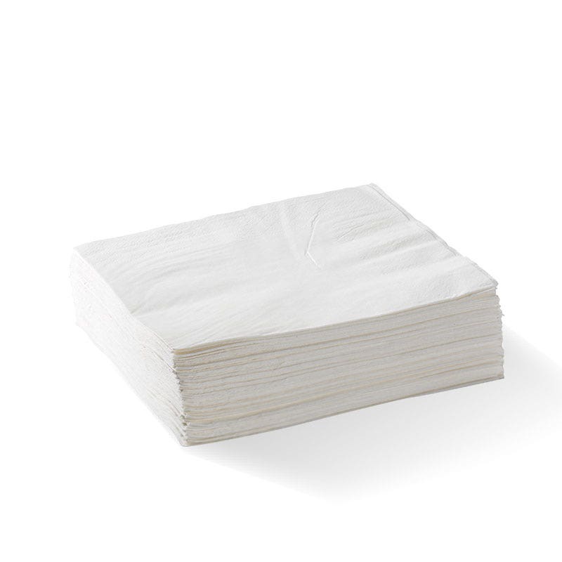 2-Ply 1/4 Fold White Lunch BioNapkin
