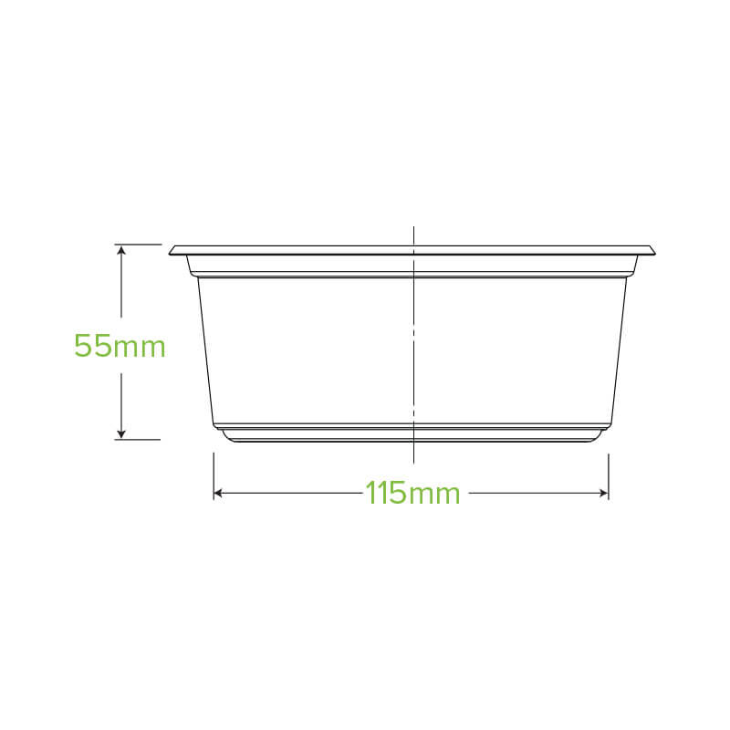 600ml Clear Wide Unbranded BioBowl