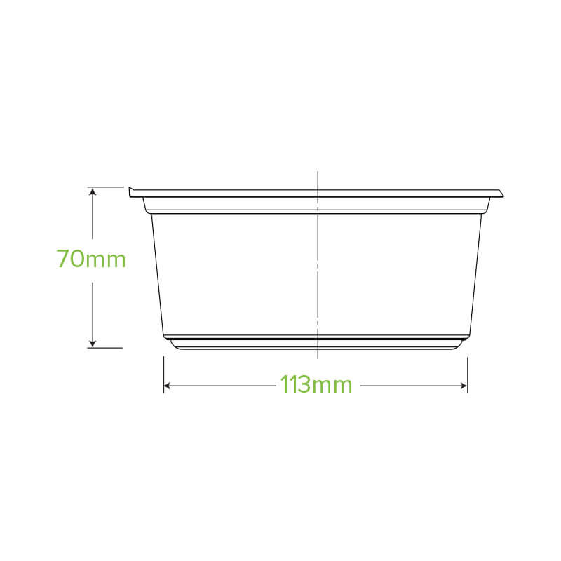 700ml Clear Wide Unbranded BioBowl