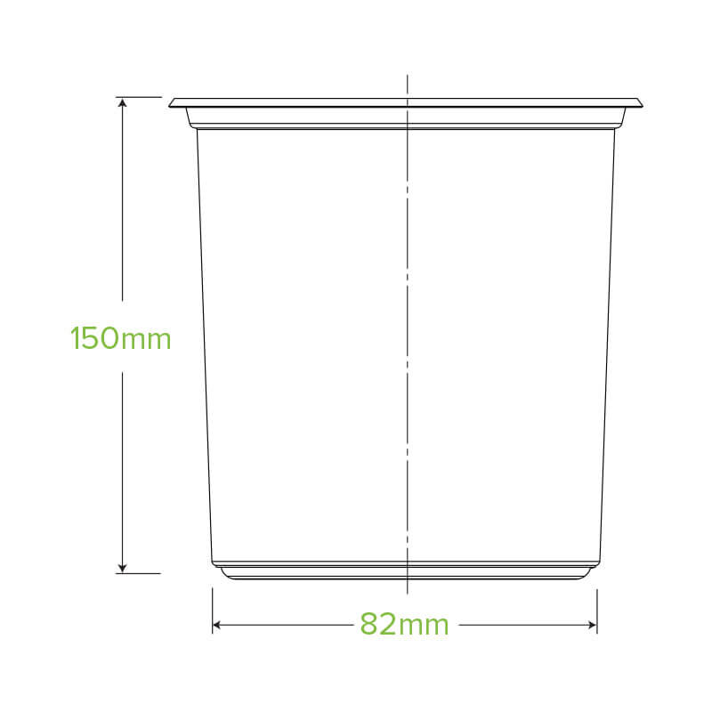 960ml Clear Unbranded BioBowl