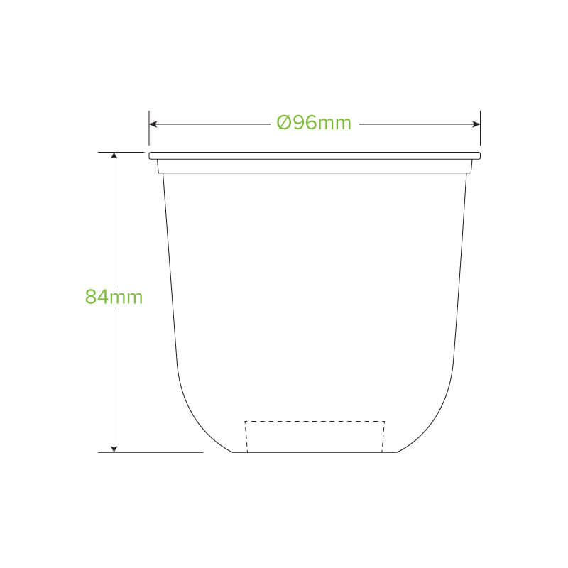 360ml Clear Unbranded Tumbler Biocup