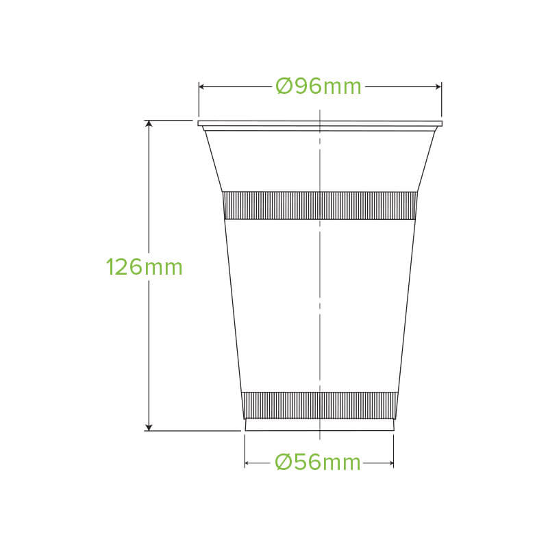 500ml Clear Unbranded BioCup