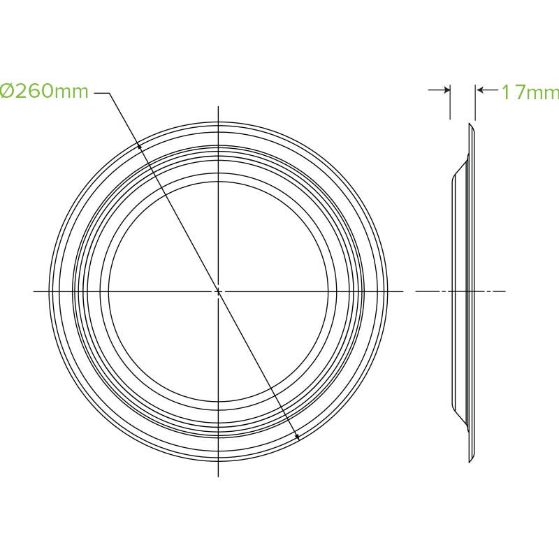 20 Pack - 25cm / 10" White BioPlates - Image 4
