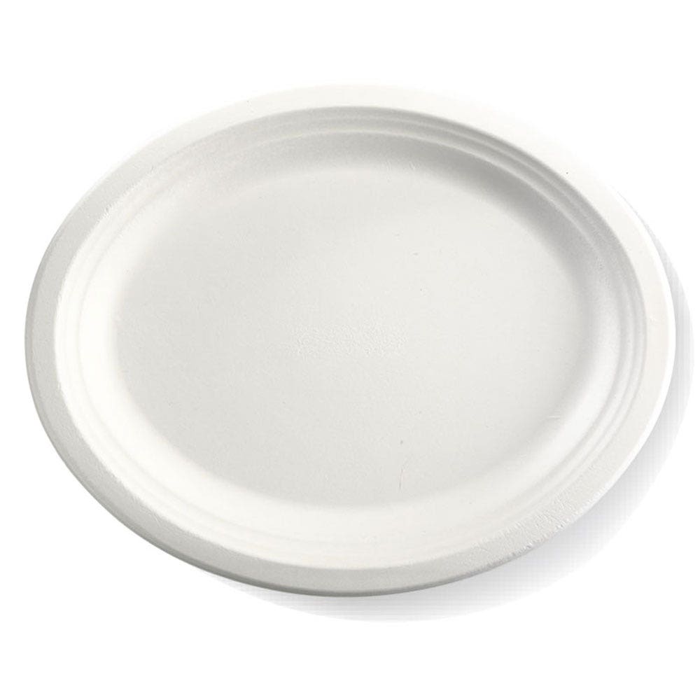 10 Pack - 31cm / 12" White BioPlates in Plastic Sleeves - Image 4