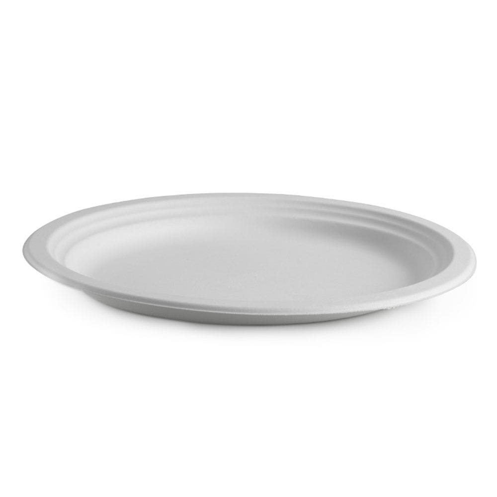 10 Pack - 31cm / 12" White BioPlates in Plastic Sleeves - Image 5