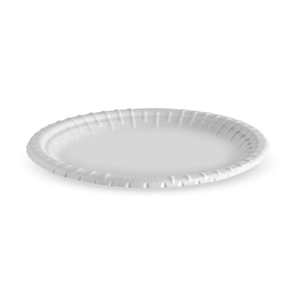 20 Pack - 23cm / 9" White BioPlates
