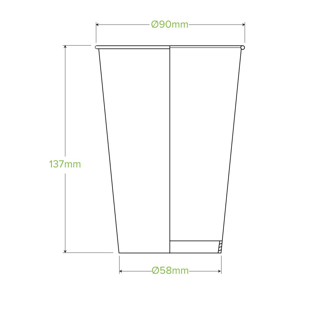 20 Pack - 16oz Cold Paper BioCup