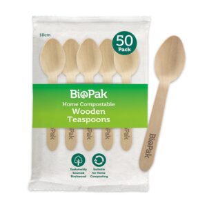 50 Pack – 16cm Wooden Teaspoon
