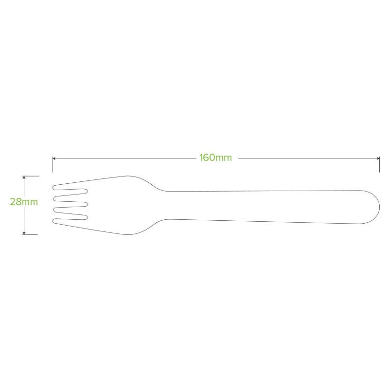 20 Pack - 16cm Wooden Fork In Paper Sleeves - Image 3