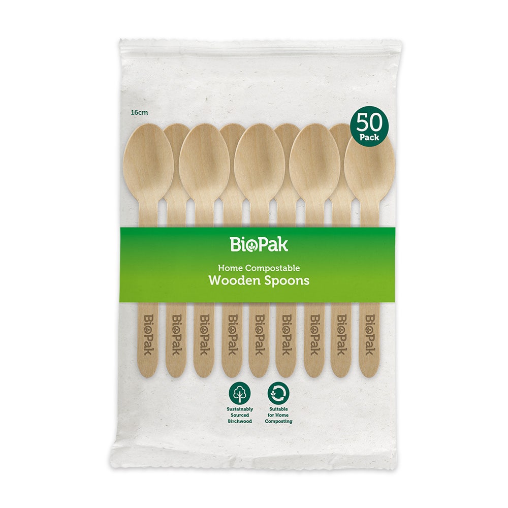 50 Pack - 16cm Wooden Spoon In Paper Sleeves - Image 4